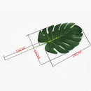 12Pcs Artificial Monstera Palm Leaves Green Plants Wedding Diy Decoration C
