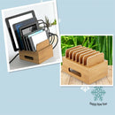 Bamboo Wooden Stand Charging Dock Station Charging Holder Stand Mobile Phone