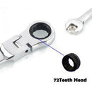 4 Pcs 8 10 12 13 Mm Flexible Reversible Head Combination Ratchet Wrench Uni P6Q3
