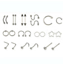 38X Professional Body Piercing Jewelry Tool Kit Ear Nose Navel Nipple Needles ME