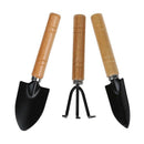 Hollow Out Doublet Shovel Beaker Handle Wooden Iron Gardening Tools Y9V8