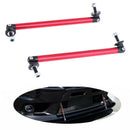 Red Adjust Front Bumper Lip Splitter Strut Rod Tie Support Bars For car 8"- l-OZ