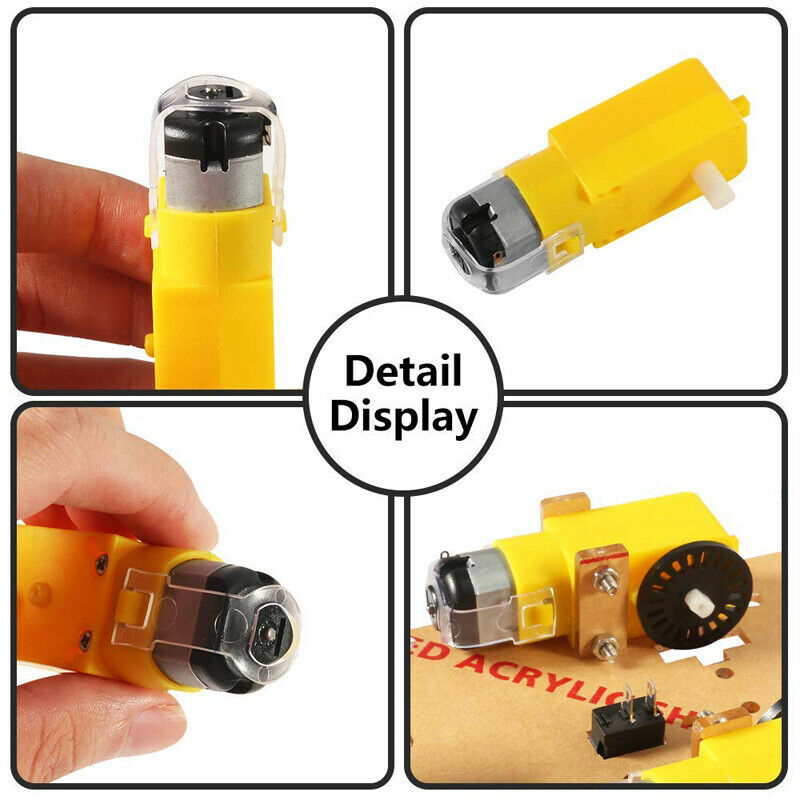 DC 3V-6V Gear TT Motor Tire Electric Wheel Kit For Arduino DIY Smart Car Robot