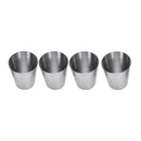 4PCS Stainless Steel Cups Mug With PU Cover Case Coffee Tea Beer Camping TumF2A4