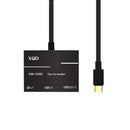 USB 3.0 Type -C Combo Hub Adapter for Micro SD/XQD Card Reader  Black