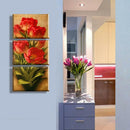 3 Panels/set Art Canvas Wall Decorative Red Tulip Print Painting Set 30*50cm