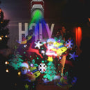 Christmas Pattern LED Projector Colorful Rotating KTV DJ Disco Lamp (EU B) A