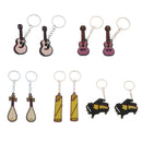 2 Pcs Guitar Keychain Key Chain Piano Key Chain Purse Bag Pendant Pipa A