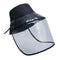 Anti-saliva Protective Fisherman Hat Soft PVC Removable Face Shield Black