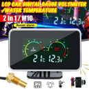 2 in 1 Car LCD Digital Gauge Voltage Pressure Water Temperature Meter Buzze L8B9