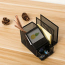 Simple and Stylish Metal Grid Creative Home Office Finishing Storage Pen Holder