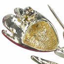 Rhinestone Tulip Brooch Dripping Flower Brooch Accessories(Red)