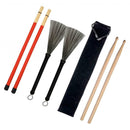 5A Drumsticks + Wire Brushes + Rod Brush Sticks For Most Drum Accessories
