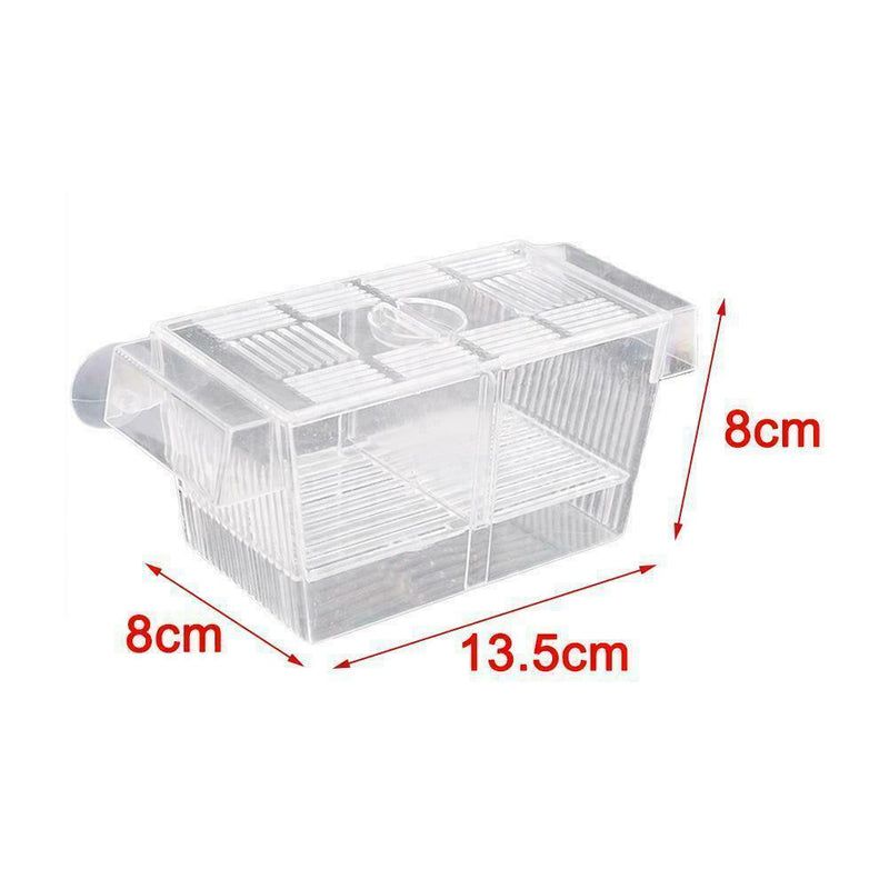 Aquarium Fish Tank Guppy Double Breeding Breeder Rearing Trap Clear Best Ac M5X2