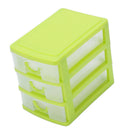 Mini translucent Drawer type plastic Storage Boxï¼ˆgreen 3 Layersï¼‰