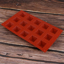2 pieces 15-Cavity Silicone Pyramid Shape Silicone Mold Fondant Cake Chocolate