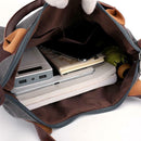 Women Large Tote Shopping Bag Handbag Canvas Shoulder Messenger Bags (Grey) SN9F