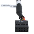 15cm USB 3.0 20 Pin Header Male to USB 2.0 9 Pin Female Adapter Cable X4W9