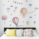 Balloons Flag Rain Wall Stickers For Kids Rooms Decals Children Bedroom Kin