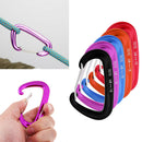 2pcs Aluminum Backpack Keyring Clip Wire Gate Locking Carabiner Hook Buckle 16KN