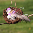 Bird Nest Set Easter Simulation Rattan Big Round Garden Props Window Display