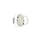 10 Pieces Silverwhite 25mm Adjustable Rings Base Blank Settings Round Ring Pad