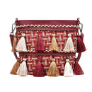 Ethnic Style Red Tassels Versatile Shoulder Bag Messenger Bag Geometric Pat