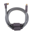 90 Degree TV 9mm Coaxial Cable Aerial Male to Male RF Antenna Cable gray