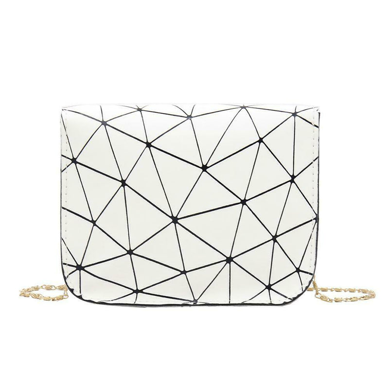 Geometric Irregular Print Shoulder Handbags Women PU Leather Crossbody Bags