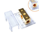 Audio Stereo Solar Amp Power/Ground Cable Splitter Distribution Block 2-Way New