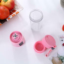 380ml Portable Juicer USB Rechargeable Blender Mixer Juice Machine (Pink)
