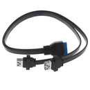 2Port 50cm USB 3.0 Type A Female to Motherboard-Header 20-Pin Cable Adapter