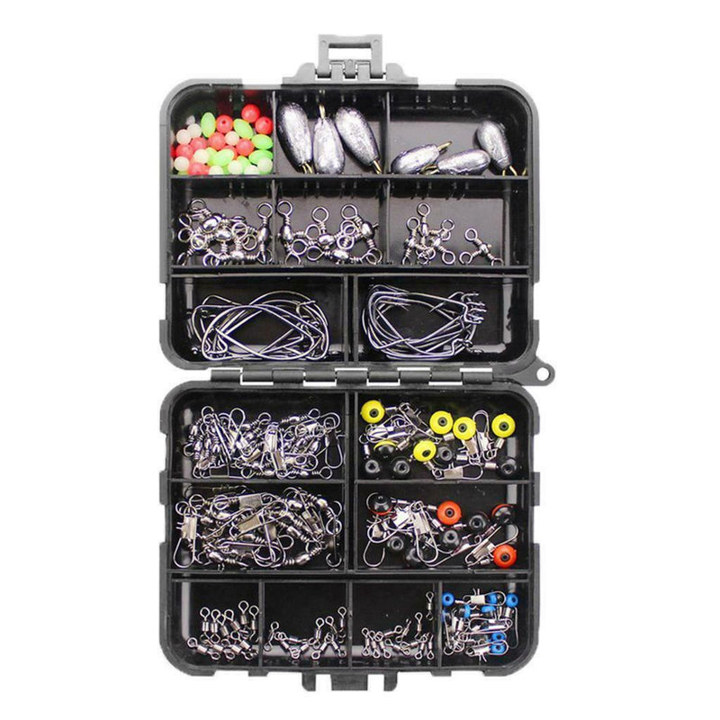 160 Pieces Fishing Accessories Kits Jig Hooks Fishing Set with Tackle Box