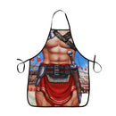 Mens Apron,Pinny fun Novelty Saucy designs for barbeques etc,red&flesh colo R2H2