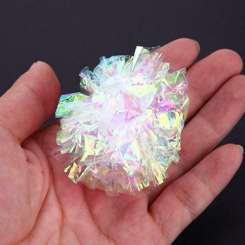 12pcs Crinkle Balls Cat Toys Interactive Sound Ball Big Nylon Balls Toys