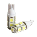 2PCS 194 168 W5W T10 9SMD-5050 LED White Light Car Tail Lamp Bulb Bright