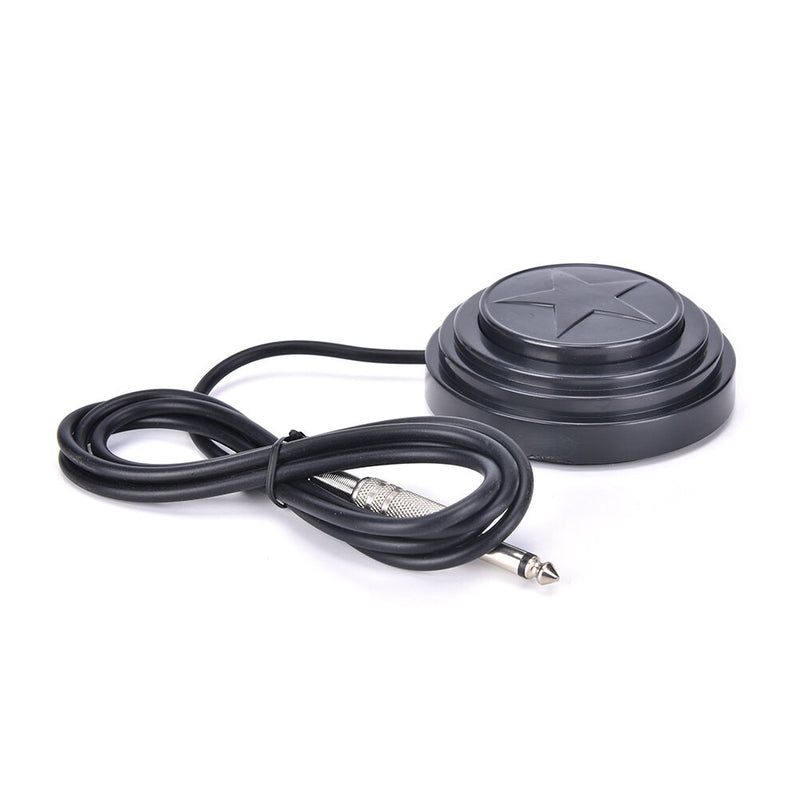 Round 360 Star Tattoo Machine Footswitch Foot Pedal Controller Power Supply  3C