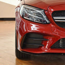 Black Front Bumper Grille Fog Light Trim Cover for Benz C Class W205 S205