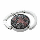 5X(Round floral pattern plum blossom Folding bag holder hanger hook Z7H9)