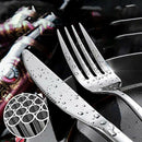 Silverware Set, 23-Piece Flatware Set, Stainless Steel Cutlery Tableware Di