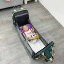 Baby Diaper Bag Backpack Foldable Travel Bassinet Portable Baby Sleep Bed Green