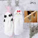 2Pcs/Set Stainless Steel Rack Hook Durable Strong Lovers Shaped Kitchen Bathr BX