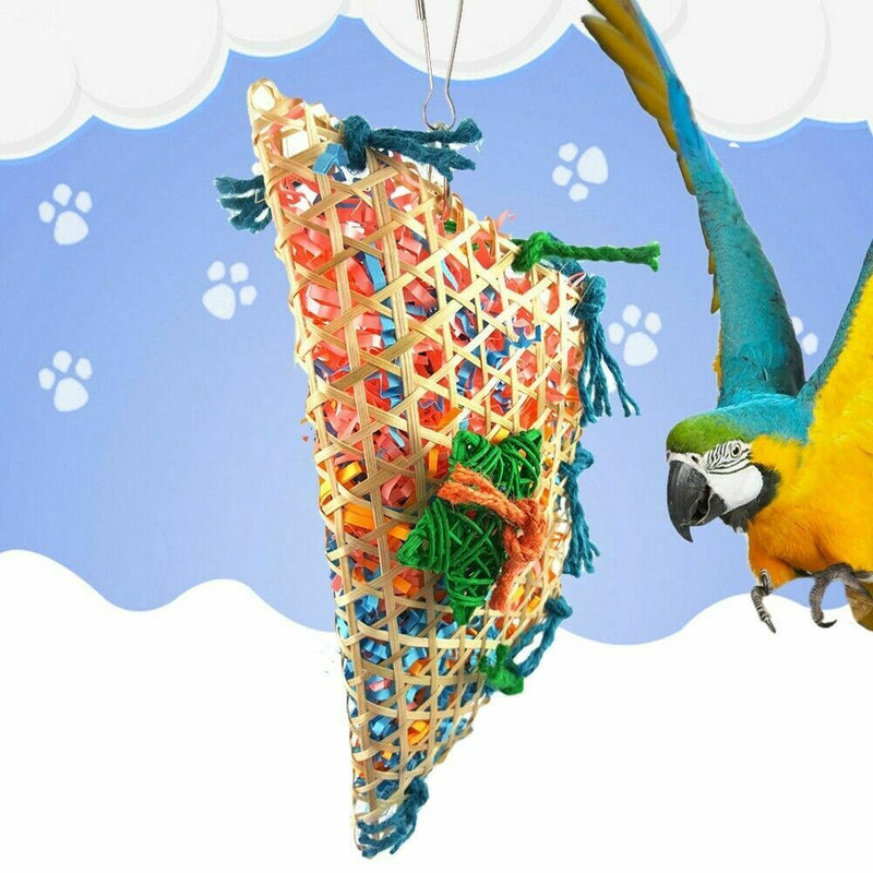 New Pet Bird Parrot Swing Cage Foraging Toys Chew Bites Cockat For Parakeet C0O0