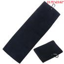 Trifold Microfiber Golf Towel 16" x 24" With Hook Cleans Clubs Balls Hands