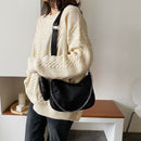 2pcs Nylon Messenger Bag Women Shoulder Purse Crossbody Handbags (Black) A