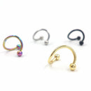 Pretty 4*Stainless Steel Twist Nose Lip Eyebrow Cartilage Ring Earring 2018 A Gw