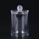 1pc acrylic organizer box round container storage make up cotton pad bo Gw