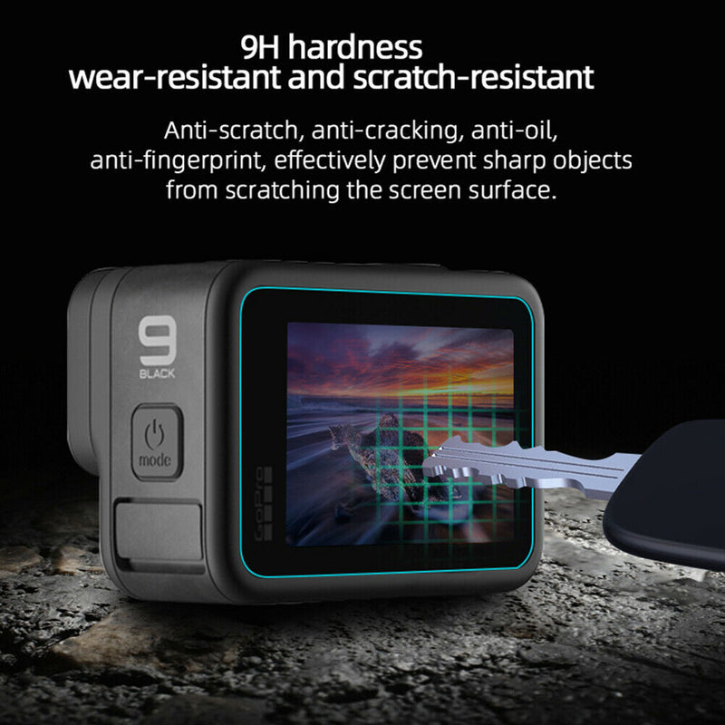 1 Set Front Rear Screen Lens Films for GoPro Hero9 Tempered Glass Covers