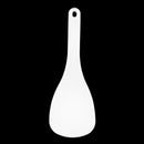 Kitchen Dotted White Plastic Flat Rice Scoop Paddle Meal Spoon K7B6
