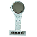 White Quartz Movement Nurse Brooch Fob Tunic Pocket Pendant Watch E2F2